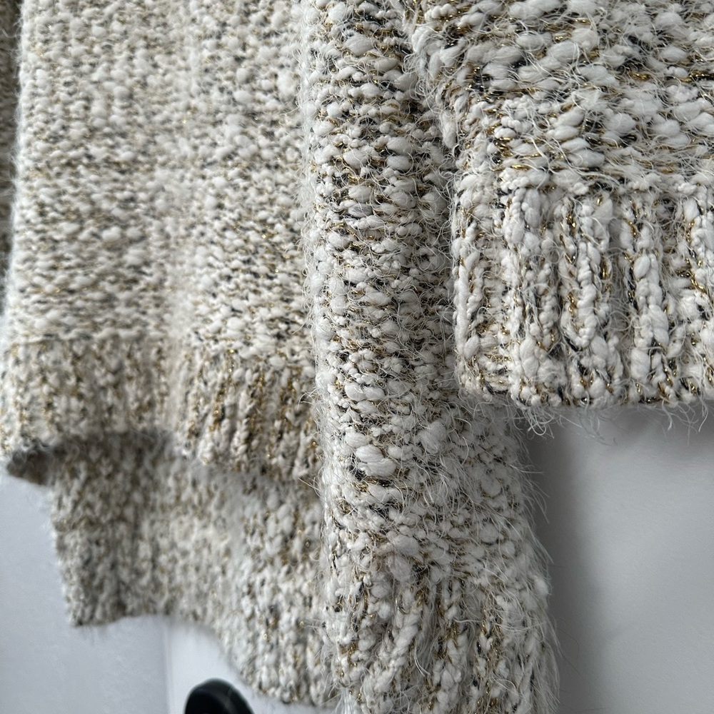 Cream & gold chunky eyelash knit sweater from Lane Bryant - Picture 3 of 4